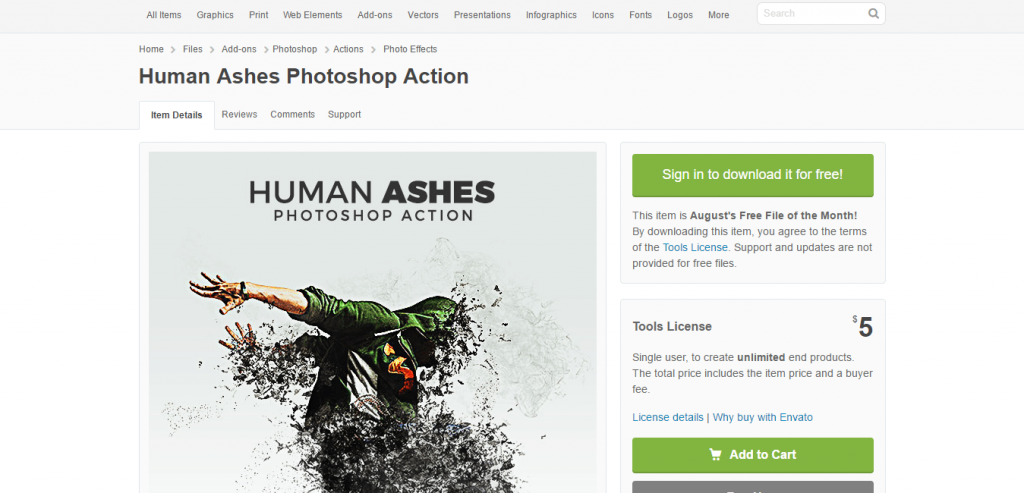 Human Ashes Photoshop Action