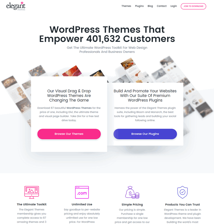Height And Width Elegant Themes WordPress Themes